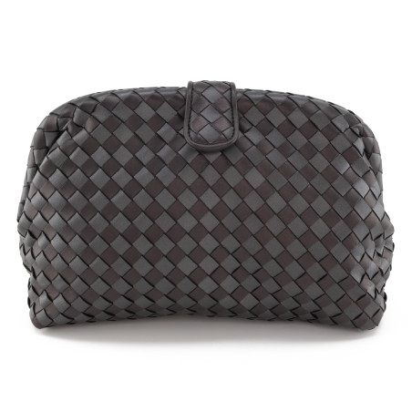BOTTEGA VENETA The Lauren 1980 Teen Clutch anthrazit NEU Pre-owned Designer Secondhand