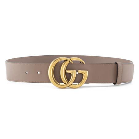 GUCCI GG Gürtel breit taupe 80 Pre-owned Designer Secondhand Luxurylove