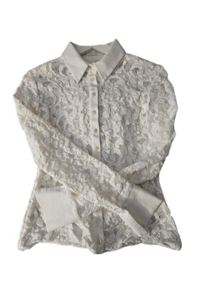 ANNE FONTAINE Bluse Spitze off-white 38 Pre-owned Designer Secondhand Luxurylove