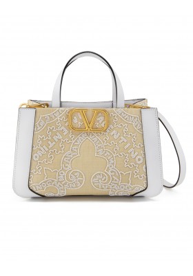 VALENTINO GARAVANI Vlogo Tote Bag Perlen bestickt NEU Pre-owned Designer Secondhand Luxurylove