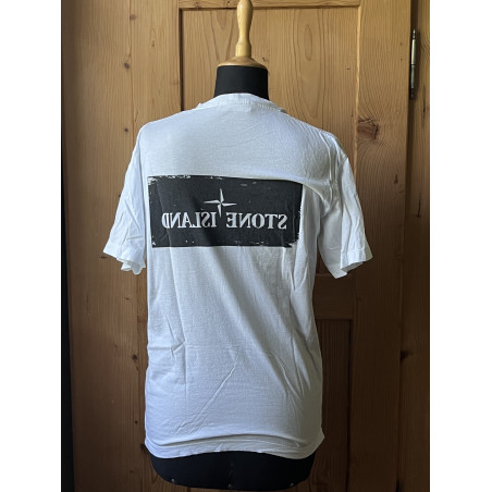 STONE ISLAND T-Shirt Logo Print weiss unisex L Pre-owned Designer Secondhand Luxurylove