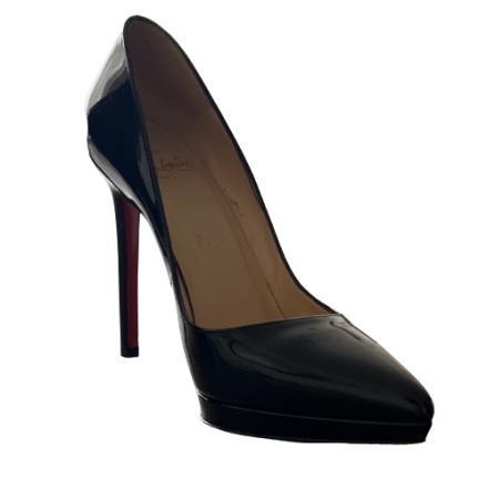 CHRISTIAN LOUBOUTIN Pigalle Plato 120 Lackleder schwarz 37 Pre-owned Designer Secondhand Luxurylove