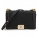 CHANEL Boy Bag medium schwarz Pre-owned Designer Secondhand Luxurylove