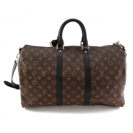 LOUIS VUITTON Keepall 45 Bandoulère Monogram Macassar Pre-owned Designer Secondhand Luxurylove