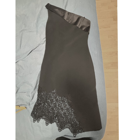 MOSCHINO COUTURE Asymmetrisches Kleid schwarz 38 Pre-owned Designer Secondhand Luxurylove