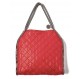 STELLA MCCARTNEY Falabella Quilted Padded Tote Bag Shaggy Deer rot Pre-owned Designer Secondhand Luxurylove