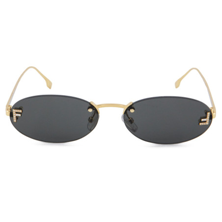 FENDI Sonnenbrille First Crystal FE4075US gold Pre-owned Designer Secondhand Luxurylove
