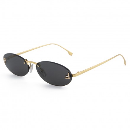 FENDI Sonnenbrille First Crystal FE4075US gold Pre-owned Designer Secondhand Luxurylove