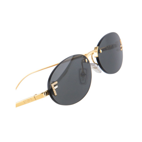 FENDI Sonnenbrille First Crystal FE4075US gold Pre-owned Designer Secondhand Luxurylove