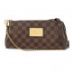 LOUIS VUITTON Eva Pochette Crossbody Bag Damier Ebene braun Pre-owned Designer Secondhand Luxurylove