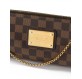 LOUIS VUITTON Eva Pochette Crossbody Bag Damier Ebene braun Pre-owned Designer Secondhand Luxurylove