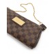 LOUIS VUITTON Eva Pochette Crossbody Bag Damier Ebene braun Pre-owned Designer Secondhand Luxurylove