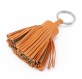 HERMÈS Carmen Bagcharm / Schlüsselanhänger Tassel Milo Lammleder taupe orange Pre-owned Designer Secondhand Luxurylove