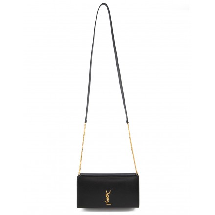 SAINT LAURENT Cassandre Crossbody Handyhülle schwarz Pre-owned Designer Secondhand Luxurylove