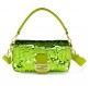 FENDI Baguette medium mit Pailletten grün NEU Pre-owned Designer Secondhand Luxurylove