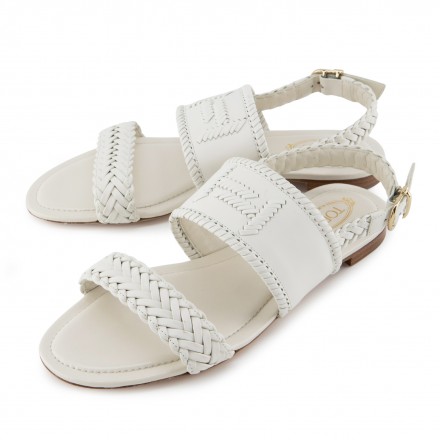 TOD`S Geflochtene Sandalen off-white 37 Pre-owned Designer Secondhand Luxurylove