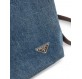 PRADA Denim Tote Bag large blau Pre-owned Designer Secondhand Luxurylove