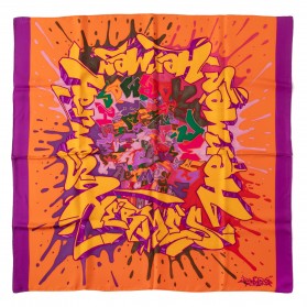 Seidentuch Foulard Carré 90 "Graffiti"