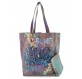 ALMALA Leder Shopper Tote Bag mit Pochette handbemalt