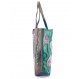 ALMALA Leder Shopper Tote Bag mit Pochette handbemalt