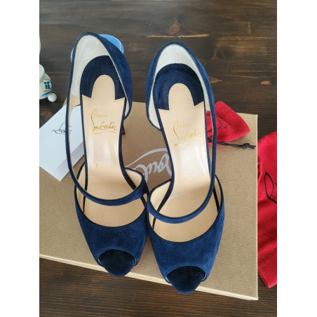 CHRISTIAN LOUBOUTIN Catchy Two 120 Peeptoes - NEW - Pre-loved Designer Second Hand | LUXURYLOVE