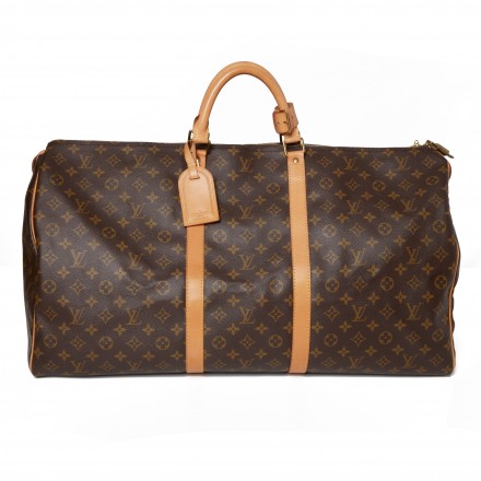 LOUIS VUITTON Keepall 60 Reisetasche Monogram braun Pre-owned Designer Secondhand Luxurylove