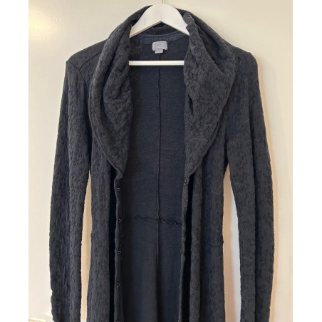 TRANSIT PAR SUCH Gorgeous knitted coat in dark blue - NEW - Pre-loved Designer Second Hand | LUXURYLOVE