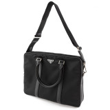 Nylon briefcase with strap