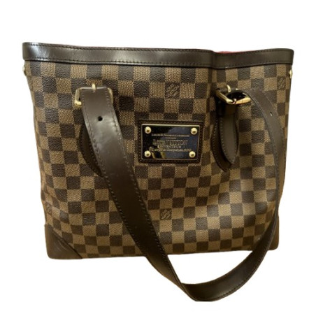 LOUIS VUITTON Hampstead MM Tote Bag Damier Ebene braun Pre-owned Designer Secondhand Luxurylove