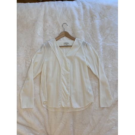 GANT Seidenbluse weiss 38 Pre-owned Designer Secondhand Luxurylove