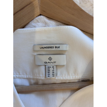 GANT Seidenbluse weiss 38 Pre-owned Designer Secondhand Luxurylove