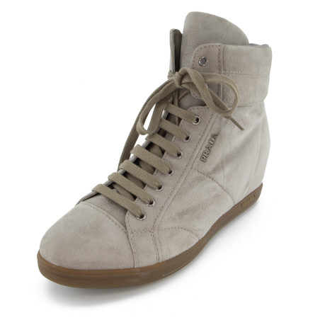 PRADA Wedge heel hightop sneakers - Pre-loved Designer Second Hand | LUXURYLOVE