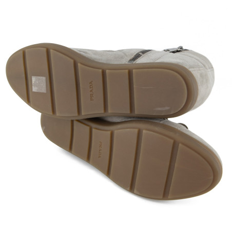 PRADA Wedge heel hightop sneakers - Pre-loved Designer Second Hand | LUXURYLOVE