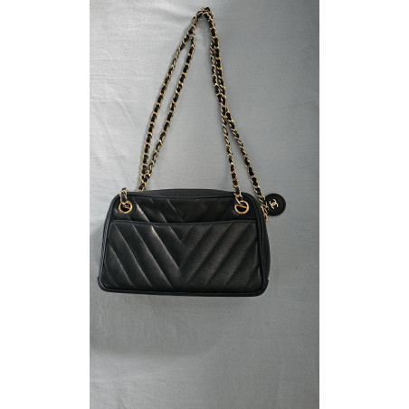 CHANEL Camera Bag Lammleder schwarz Pre-owned Designer Secondhand Luxurylove