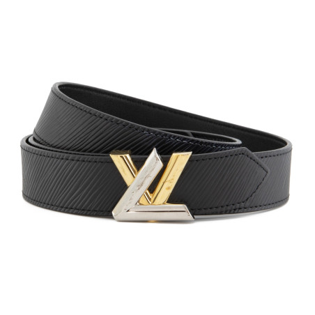 LOUIS VUITTON Twist LV Gürtel Epi schwarz 85 Pre-owned Designer Secondhand Luxurylove