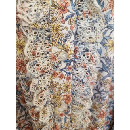 ME+EM Tunika Bluse Blumenprint multicolor 34 Pre-owned Designer Secondhand Luxurylove