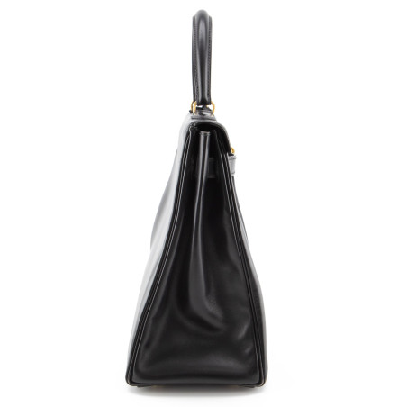 HERMÈS Kelly II Retourne 32 Boxleder schwarz 1992 Pre-owned Designer Secondhand Luxurylove