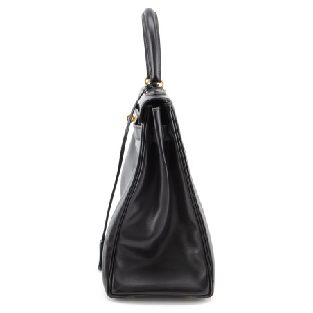 HERMÈS Kelly II Retourne 32 Boxleder schwarz 1992 Pre-owned Designer Secondhand Luxurylove