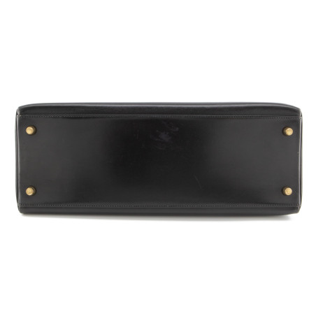 HERMÈS Kelly II Retourne 32 Boxleder schwarz 1992 Pre-owned Designer Secondhand Luxurylove