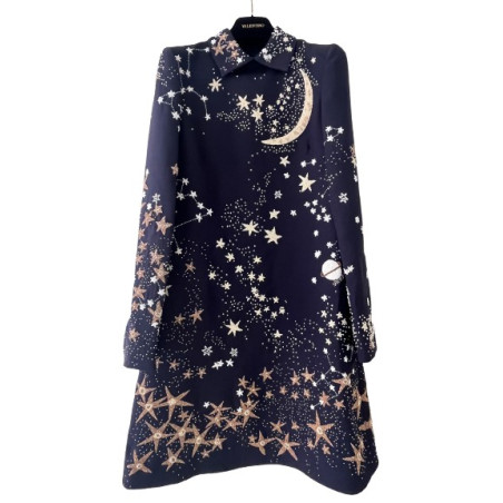 VALENTINO GARAVANI Cosmo Dress schwarz bestickt 34 NEU Pre-owned Designer Secondhand Luxurylove