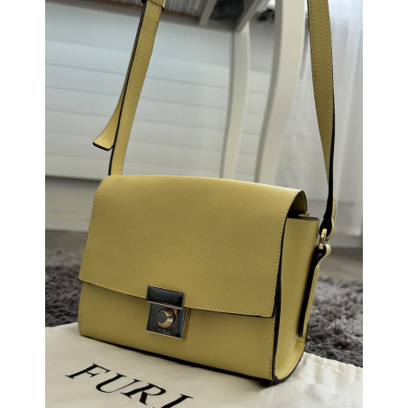 FURLA Milano S Schultertasche gelb Pre-owned Designer Secondhand Luxurylove