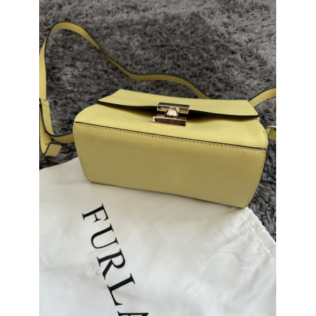 FURLA Milano S Schultertasche gelb Pre-owned Designer Secondhand Luxurylove