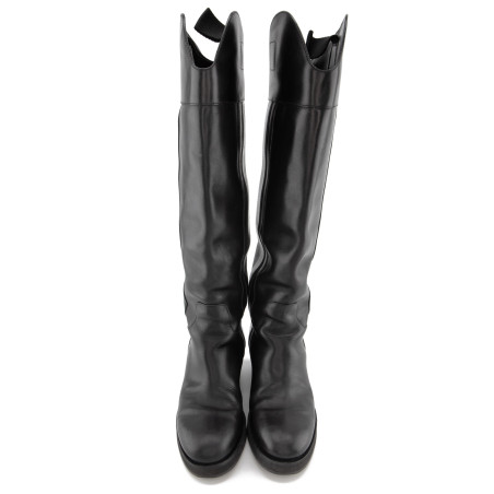JIMMY CHOO Stiefel Leder schwarz 36.5 Pre-owned Designer Secondhand Luxurylove
