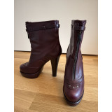 BOTTEGA VENETA Ankle Boots bordeaux 39 Pre-owned Designer Secondhand Luxurylove