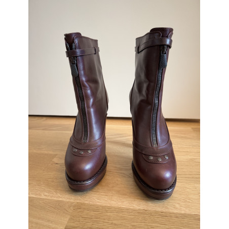 BOTTEGA VENETA Ankle Boots bordeaux 39 Pre-owned Designer Secondhand Luxurylove