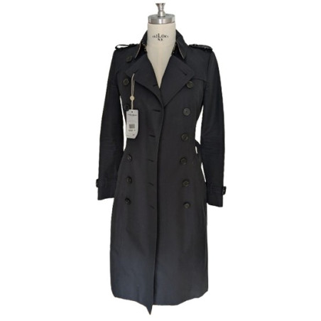 BURBERRY The Chelsea long Trenchcoat schwarz 34 NEU Pre-owned Designer Secondhand Luxurylove