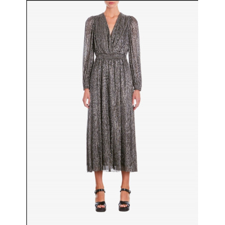 THE KOOPLES Maxi Kleid - Silver Metallic - NEU - Pre-loved Designer Second Hand | LUXURYLOVE
