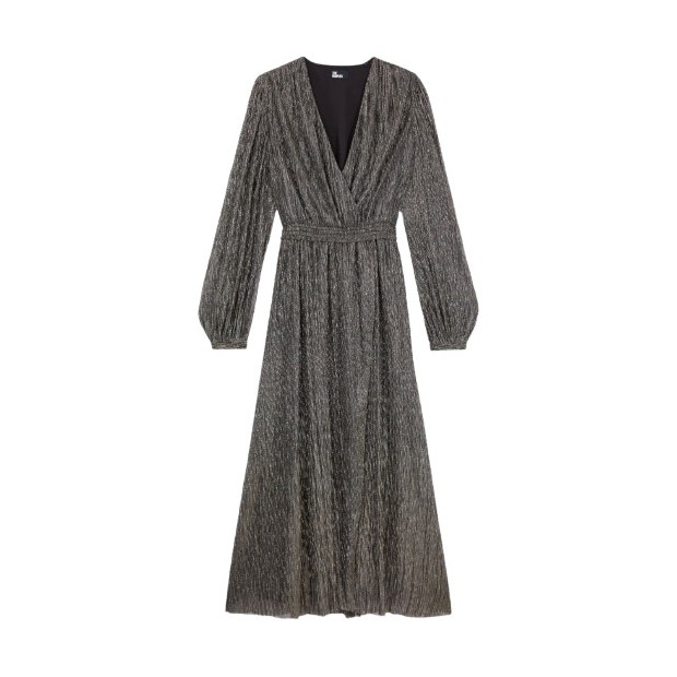 THE KOOPLES Maxi Kleid - Silver Metallic - NEU - Pre-loved Designer Second Hand | LUXURYLOVE
