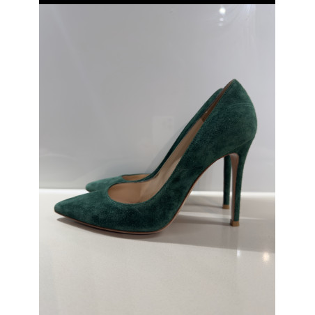 GIANVITO ROSSI Pumps Wildleder grün 37 Pre-owned Designer Secondhand Luxurylove