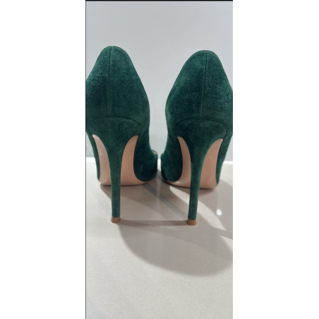 GIANVITO ROSSI Pumps Wildleder grün 37 Pre-owned Designer Secondhand Luxurylove